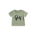 thumbnail image 1 of Qmyliery Toddlers Summer T-shirt, Letter Short Sleeve Round Collar Tops Casual, 1 of 8