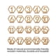 thumbnail image 5 of Naiovety Letrero de números de de con Base Hexagonal rústica boda compromiso decoración fiesta suministros esquina para Artesanía, 5 of 6