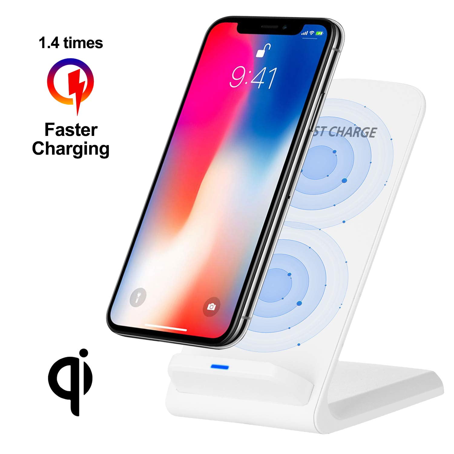 Wireless Fast Charger Wadeo 10w Qi Wireless Charging Dock Stand Compatible With Iphone Xr Xs Max Xs X 8 8 Plus Samsung Galaxy S10 S9 S9 S8 S8 Smart Phones White Walmart Com Walmart Com