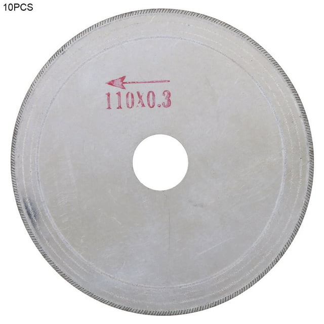 10 hojas de sierra de diamante ultrafinas para cortar vidrio (110 x 20 x 0,3 mm)