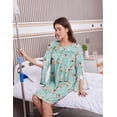 thumbnail image 6 of Pinspark Hospital Nightgowns Women Open Back Nightdress Bedridden Elderly Women' Pajama Dress Long Sleeve Post Surgery Gowns, 6 of 6
