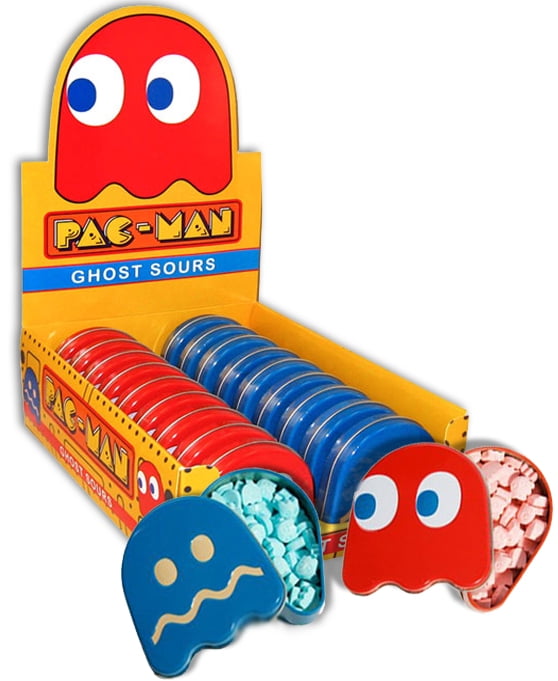 Boston America Pac-Man Ghost Sours, Sour Cherry Candy Pieces, 18 Count