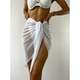 thumbnail image 4 of Baqcunre Swimsuit Coverup for Women, Women Sheer Wrap Knot Waist Cover Up Skirt without Bikini, Swim Suits for Women 2024, Cover Ups for Swimwear Women White L, 4 of 9