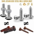 thumbnail image 2 of Anti Theft License Plate Screws, Anti Theft License Plate Frame Bolts Tamper Resistant Fasteners, Stainless Steel License Plate Screws, 1/4"(M6) Secu, 2 of 5