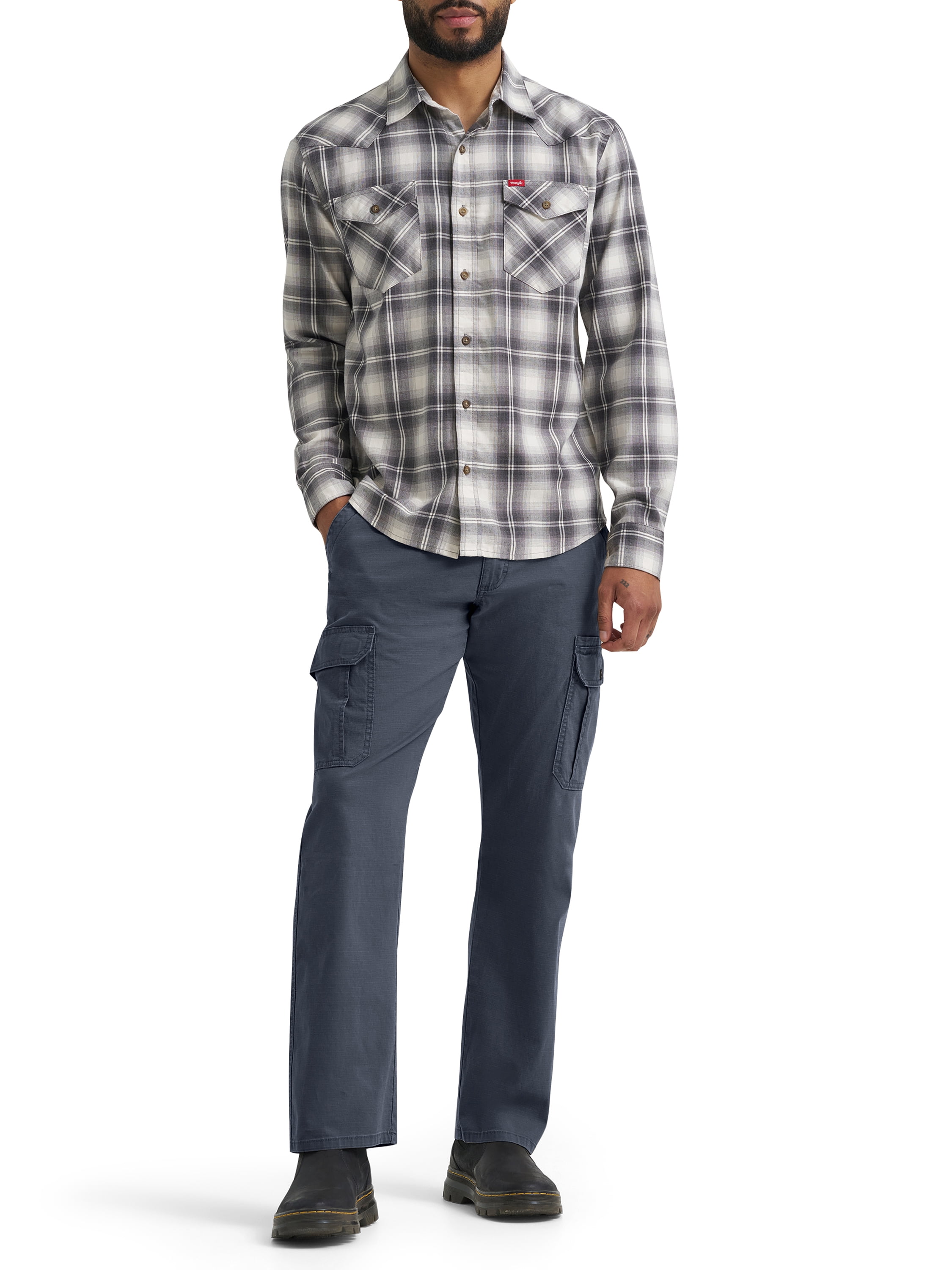 Wrangler Men's and Big Men's Relaxed Fit Cargo Pants With Stretch