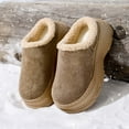 thumbnail image 5 of Adorable Bread Slippers Women Men Cute Fluffy Animal Slippers Warm Winter Wear Home Cozy Furry Soft Indoor Kawaii Shoes Brown 38, 5 of 7