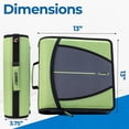 thumbnail image 5 of Case-it The Mighty Zip Tab Zipper Binder - 3 Inch O-Rings - 5 Color Tab Expanding File Folder - Multiple Pockets - 600 Sheet Capacity - Comes with Shoulder Strap - Key Lime D-146, 5 of 7
