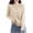 Beige, variant on Women Button Down Round Neck Long Sleeve Solid Knitted Cardigan Sweater Casual Basic Comfy Open Front Coat, Green M