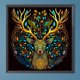 thumbnail image 2 of 5D DIY completo redondo taladro diamante pintura media luna y lobo kit decoración del hogar FLhrweasw Nuevo, 2 of 9