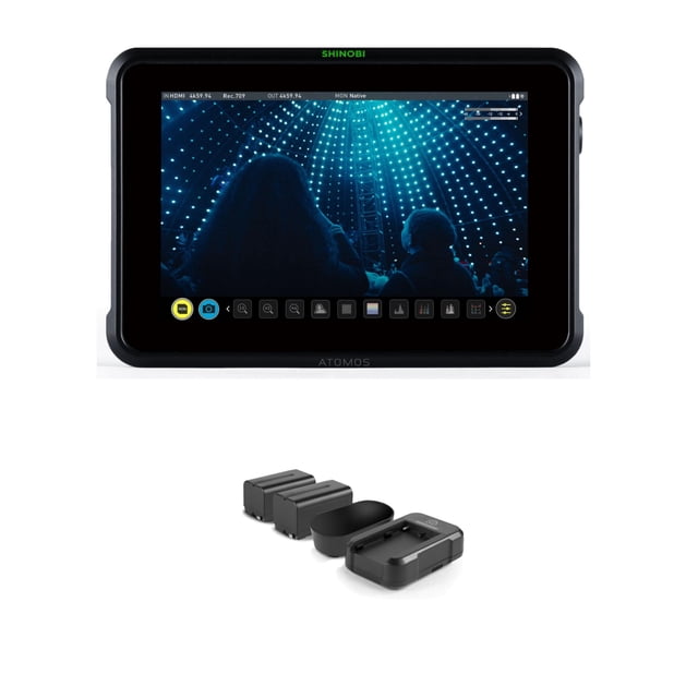 Monitor Atomos Shinobi 4K HDMI HDR de 7 pulgadas con kit de alimentación