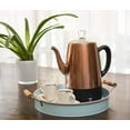 Moss & Stone Electric Percolator Copper Body with Stainless Steel Lids