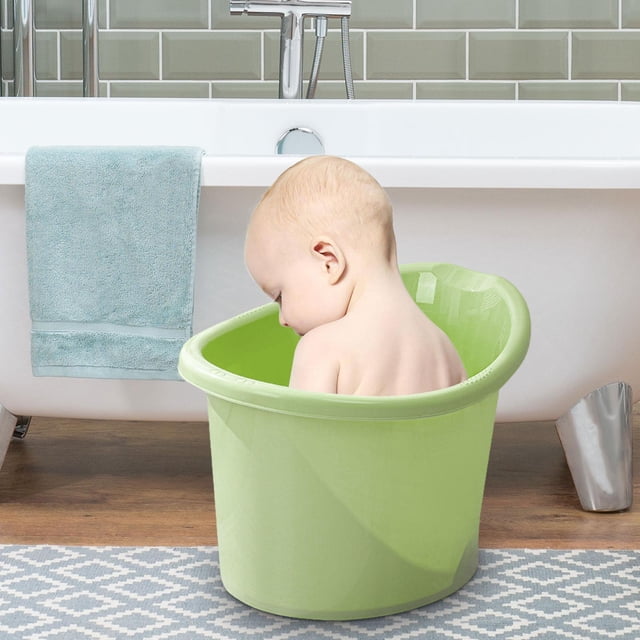 Cubo de baño para bebé CUTICAT Bañera portátil para sentarse y remojar verde claro
