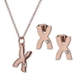 thumbnail image 1 of Set de Joyería para Mujer Iniciales LuckyLy, Collar y Aretes Oro Rosa 18k, Modelo Yara rosa UNITALLA, 1 of 7