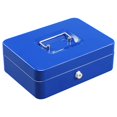 thumbnail image 1 of Caja de Acero xydled Azul con Bandeja Extraíble para Monedas y Cerradura de Llave, 1 of 8