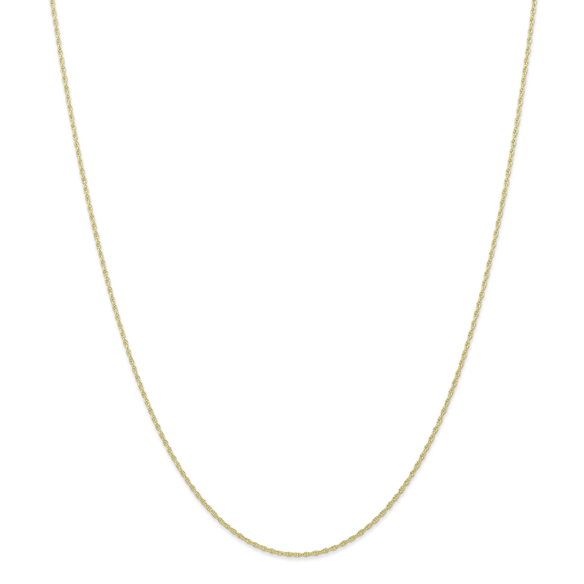 Carat in Karats 10K Yellow Gold Carded Cable Rope Chain Necklace, 24