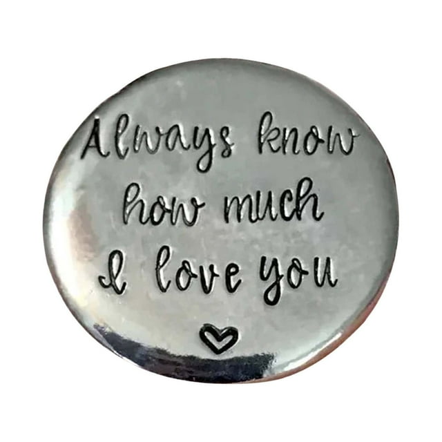 fheaev Personalized Stainless Steel Pocket Coins Decision Making Fortunes Coins Engraved Lover And Friend