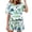Mint Green, variant on JSKUMAR 2 Piece Sets for Women Summer Crew Neck Short Sleeve Tops and Shorts Outfit Casual Adjustable Outdoor Loungewear (Watermelon Red,L)