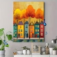thumbnail image 4 of European Autumn Town Landscape Canvas Print Studio Bar Home Wall Decor, 4 of 8