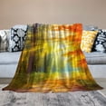 thumbnail image 2 of Chilfamy Trees Sunlight Path Print Throw Blanket Flannel Hand/Machine Wash Super Soft All Seasons Gifts 60x80in, 2 of 6
