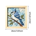 thumbnail image 3 of No-Sew Kinusaiga Fabric Art Kit, DIY Relaxing Handmade Art Project for Adults, Textile Craft Wall Decor Craft, Halloween Christmas Fall Gifts,Blue Bird, 3 of 6