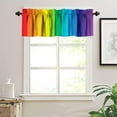 thumbnail image 2 of Rainbow Valance Curtains for Small Kitchen Windows Rod Pocket Window Valances Colorful Rainbow Stripe Pattern Topper Curtain Valances for Living Room Bedroom 54Wx18Inch, 2 of 5