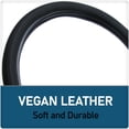 thumbnail image 6 of Custom Accessories Vegan Leather Steering Wheel Cover, Breathable and Durable, Black, 6 of 10