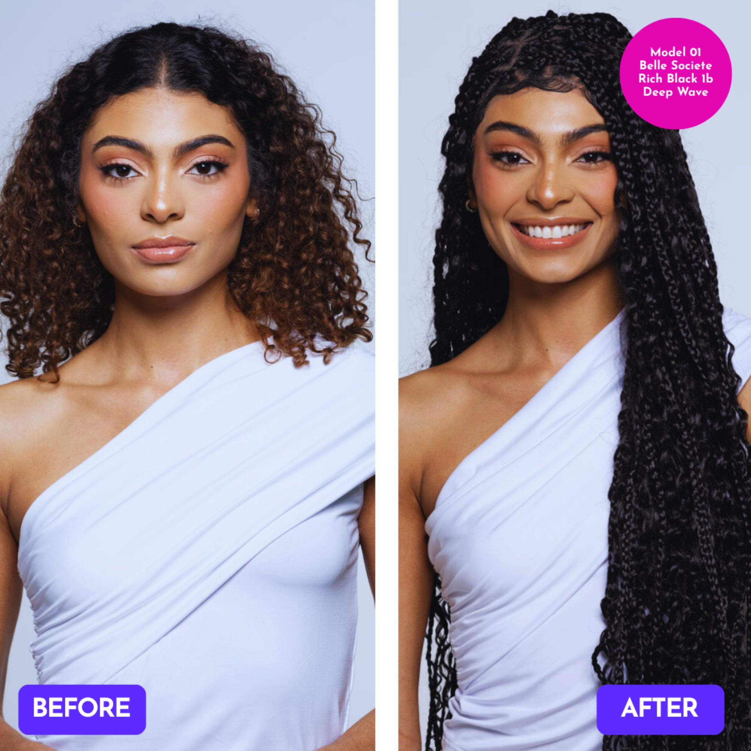 Belle Societe Rich Black 1b Deep Wave 22in Braiding Hair 3 Bundles 150g, Child, Teen, Adult, Unisex