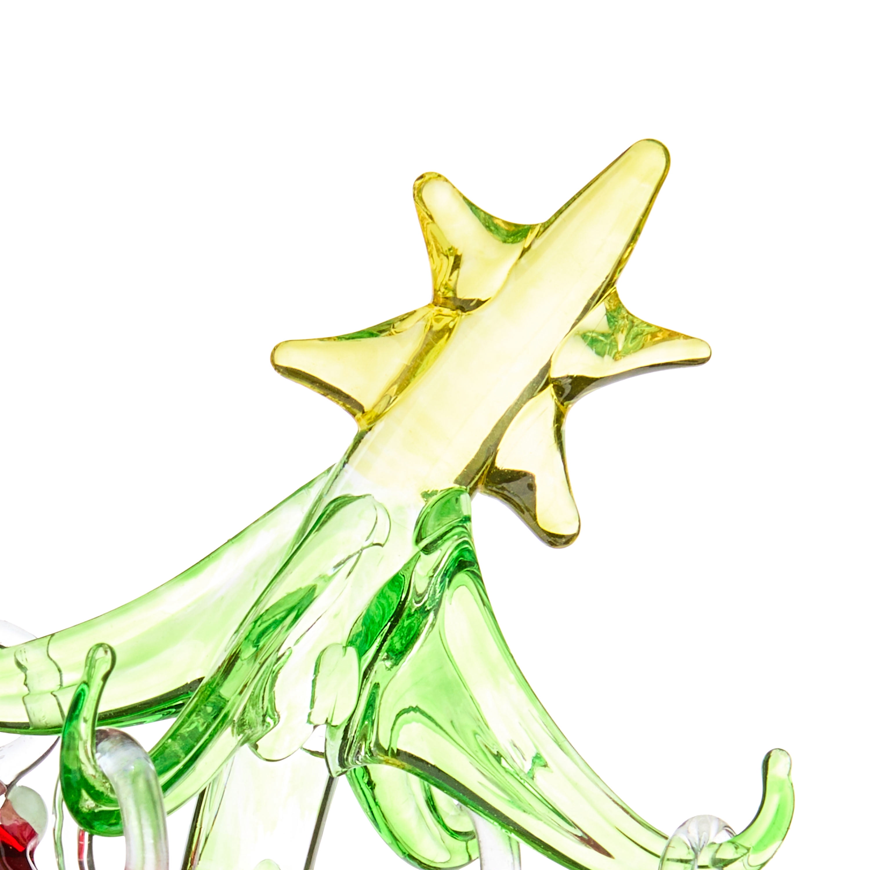 Dr. Seuss's How the Grinch Stole Christmas Glass Table Top Tree, 13 Pieces, Green, By Ruz