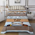 thumbnail image 1 of Erosebridal Rustic Lodge Coverlet Set Queen,Vintage Paddle Bedding Set,Lake House Decor,3pcs, 1 of 5