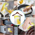 thumbnail image 3 of Yellow Grey Kitchen Towels Set of 4, Water Absorbent Dish Towel, Abstract Oil Painted Modern Geometric Decorative Hand Towels - Quick Drying Cloth for Cooking Baking, 18x28 Inch, 3 of 8