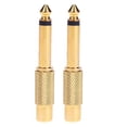 thumbnail image 1 of Kuymtek 1 Conector Mono 6 35 Mm Y 1/4 Pulgadas A Conector Adaptador Audio RCA Hembra., 1 of 3
