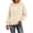 Beige, variant on Breezora Quarter Zip Hooded Sweatshirt for Women Trendy Lapel Neckline Pullover Hoodie Soft Fleece Loungewear Comfortable Casual Street Style Top L Size Beige