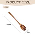 thumbnail image 4 of Cucharas de madera ecológicas de 2 piezas, cucharas de sopa de madera, cuchara de cocina de madera, 22,5 cm * 4 cm, 4 of 5