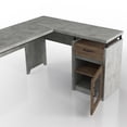 thumbnail image 5 of Deandre 1-Drawer and 2-Shelf Wood L-Shaped Desk, Cement, 5 of 9