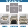 thumbnail image 5 of SCRAWLGOD American Tribal Beige Recliner Chair Covers Stretch Chair Cover for Recliner Slipcovers 4-Piece Lazyboy 1 Seat Sofa Cover Furniture Protector with Pocket, 5 of 7