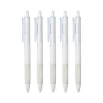 Btomtd Gel Pens 5 Count 0.5mm Blacks Ink Pens for Students Fine Point Smooths Writing Pens for Journaling Note, White