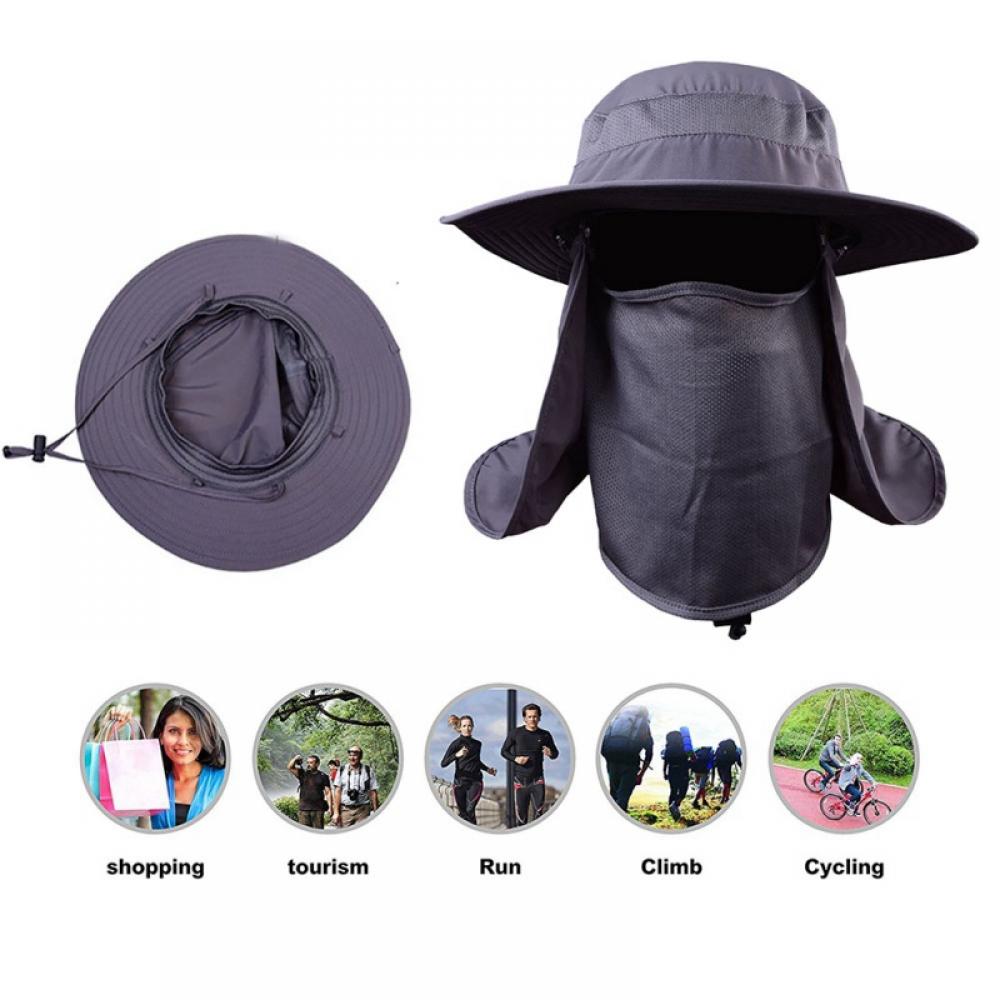 Outdoor UV Protection Sun Hat, 360°Solar Protection UPF 50+ Sun Cap Shade Hat Removable Neck&Face Flap Cover Caps, for Man Women Baseball Backpacking Cycling Hiking Fishing Outdoor Camping - image 3 of 12