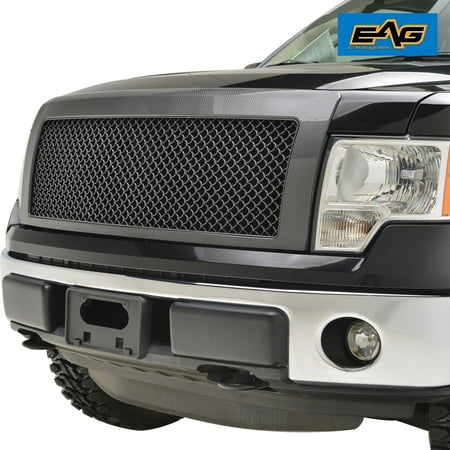 - EAG 09-14 Ford F-150 Grille Black Carbon Fiber Look Replacement ABS Mesh Grill