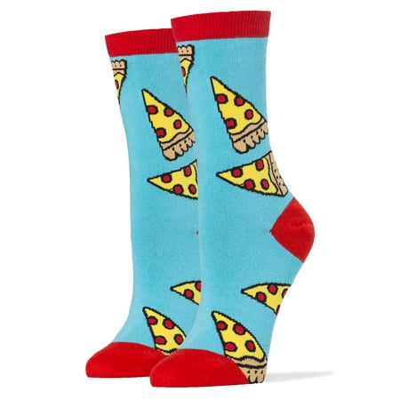 

Oooh Yeah Women s Novelty Funny Crew Socks Crazy Colorful Cotton Socks Pizza Party One Size