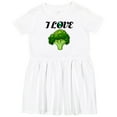thumbnail image 3 of Inktastic I Love Broccoli Girls Toddler Dress, 3 of 5