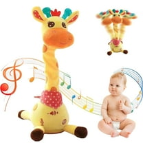 Dancing Talking Giraffe Toy - Singing & Repeating Stuffed Animal with Moving Neck, Soft Plush Interactive Learning Toy Gift for Babies & Toddlers 1-3 Years Old
