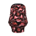 thumbnail image 2 of Fotbe Ladybugs and Red Hearts Pattern Car Seat Covers for Babies, Nursing Breastfeeding Cover Infant Carseat Canopy, Soft Stretchy Carrier Cover, 2 of 8