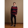 thumbnail image 3 of Front Row Sewn Stripe Long Sleeve Sports Rugby Polo Shirt, 3 of 4