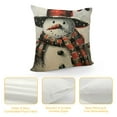 thumbnail image 4 of PRATYUS   Christmas Pillow Covers Snowman Snow Decorative Throw Pillow Covers Decoration Holiday Home Party Cushion Case for Couch Sofa White, 4 of 5