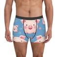 thumbnail image 1 of Fotbe Cute Pig Flowers Calzoncillos Tipo Boxer con Bolsa de Soporte Total para Hombre, X-Temp Fresco, Transpirable y de Secado Rápido-Large, 1 of 5