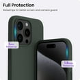 thumbnail image 4 of Compatible with iPhone 15 Pro Max Case 6.7", Slim Liquid Silicone 3 Layers Soft Gel Rubber Shockproof Protective Phone Case with Anti-Scratch Microfiber Lining-Mystic Green, 4 of 13