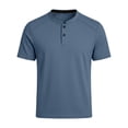 thumbnail image 6 of Gytharion Men's Henley Shirts Soild Color Crew Neck Short Sleeve Shirts Summer Casual Thin Tops, 6 of 7