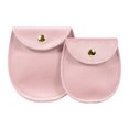 thumbnail image 4 of Snap Button Velvet Jewellery Pouch Semi-Oval Velvet Bag Envelope Jewelry Bag Necklace Bracelet Storage Bag Gift Bags Pink-9x10cm, 4 of 6