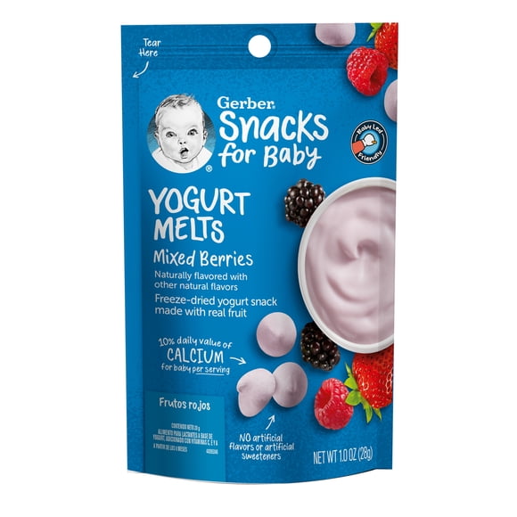 Melts Gerber Melts de Yogurt de frutos rojos en Bolsa 28 gr