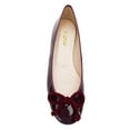 thumbnail image 4 of YDN Women Classic Bowknot Round Closed Toe Ballet Flats Slip On Pumps Low Heel Simple Dressy Casual Soft Shoes Size 10.5 Wine Red, 4 of 4